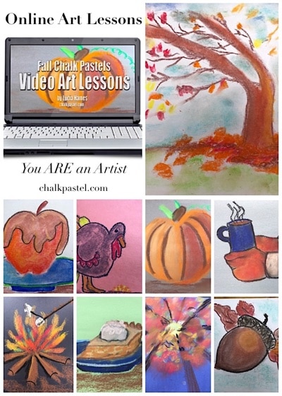 Invite a Master Artist to teach the joy of art to all grades and ages using fall video chalk art lessons. Online art lessons from the comfort of your home!