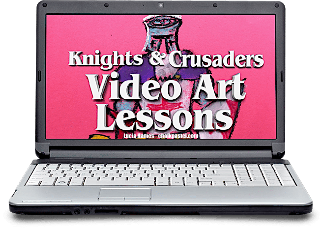Knights & Crusaders Video Art Lessons - History and art are a beautiful combination. Expand your medieval history studies and make knights and crusaders come alive with chalk pastel art.