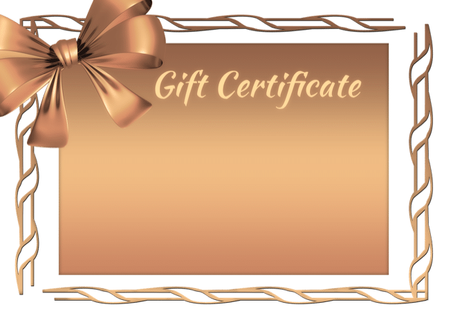 gift certificate you are an artist