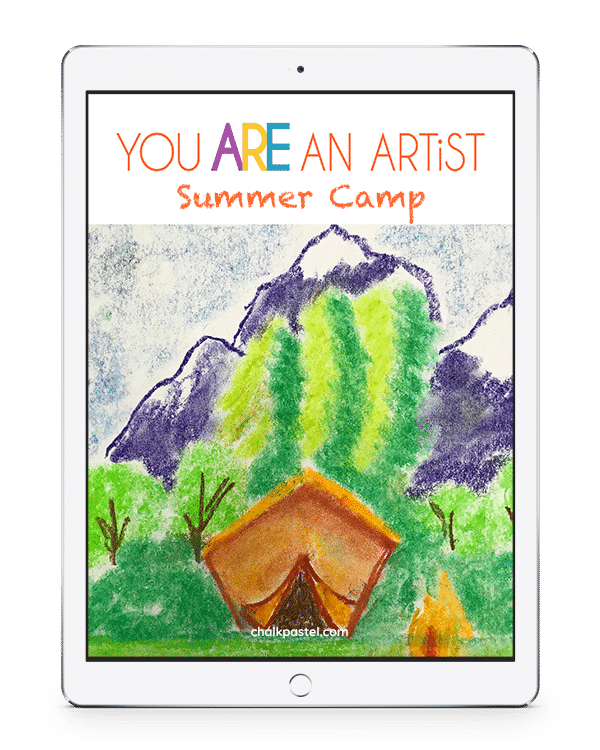 Summer Camp Video Art Lessons! All it takes is a starter set of chalk pastels, construction paper and Nana’s video art lessons for a virtual summer art camp!