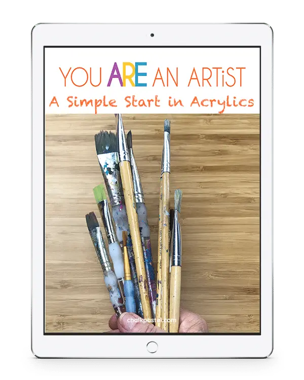There are no expensive, intimidating list of art supplies. A Simple Start in Acrylics Video Art Lessons is a wonderful stand alone art curriculum for all ages.