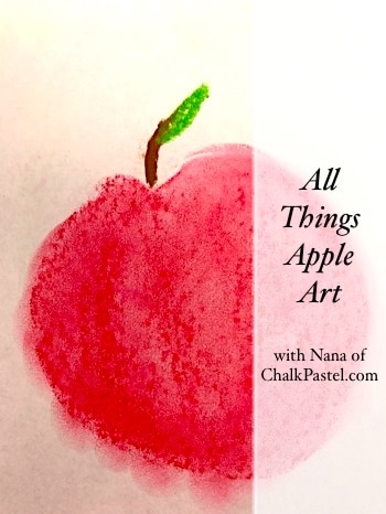 It's time to paint some apples! Nana has several you can enjoy. So we are pointing to Apple Chalk Pastel Art Lessons for your homeschool!