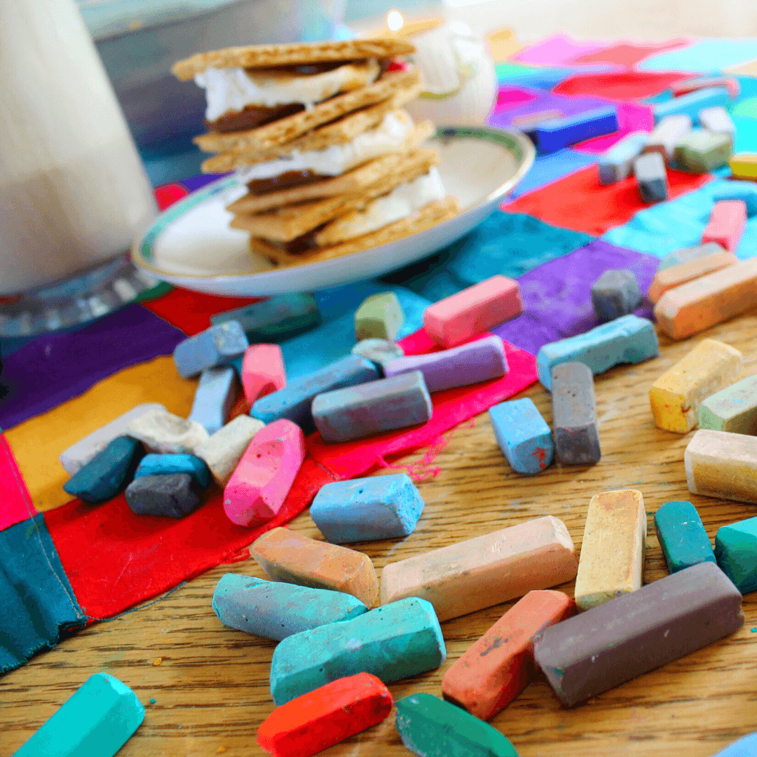 Online summer art camp with s'mores