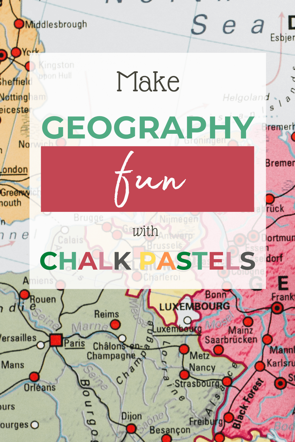 Make Homeschool Geography Fun with Chalk Pastels: Are you looking for a unique way to get your kids excited about their homeschool geography? Maybe you have a hands-on learner that just needs something a little extra for their cartography lesson. Now you can make geography fun with chalk pastels! #homeschoolgeography #geography #chalkpastels #chalkpastelart #chalkpastelgeography #chalkpastelmaps #homeschoolart