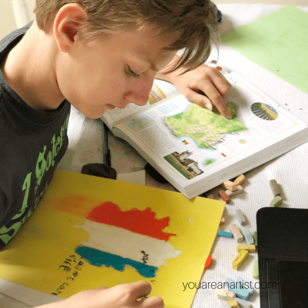 Hands On Homeschool Geography with Chalk Pastels