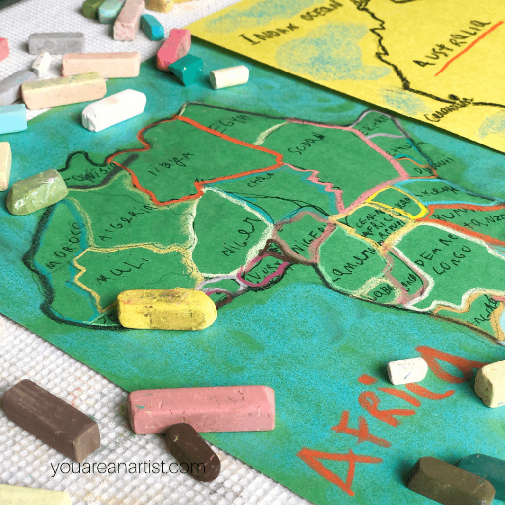 Make Geography Fun with Chalk Pastels