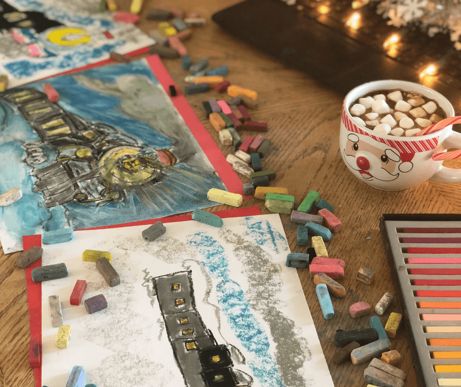 Winter Art Fun with Artist Express Chalk Pastels