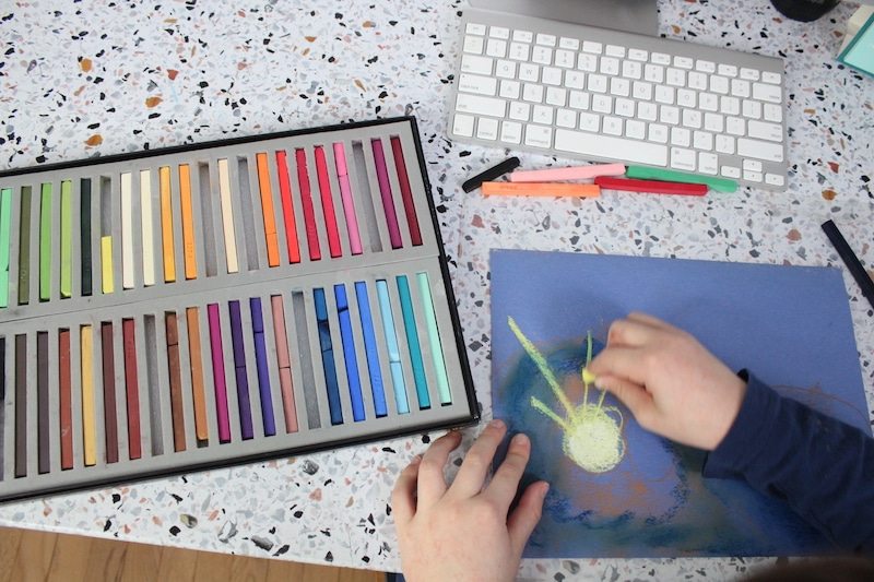There is perhaps no more joyful scene to paint than the empty tomb with the stone rolled away. Kids can share their joy in the Resurrection by painting bold strokes of light radiating from the tomb. Draw Your Way Through the Resurrection Story with Kids