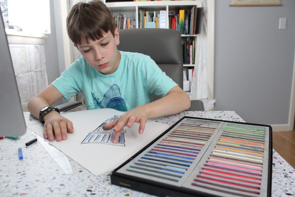 How to Paint The Games Torch with chalk pastels.