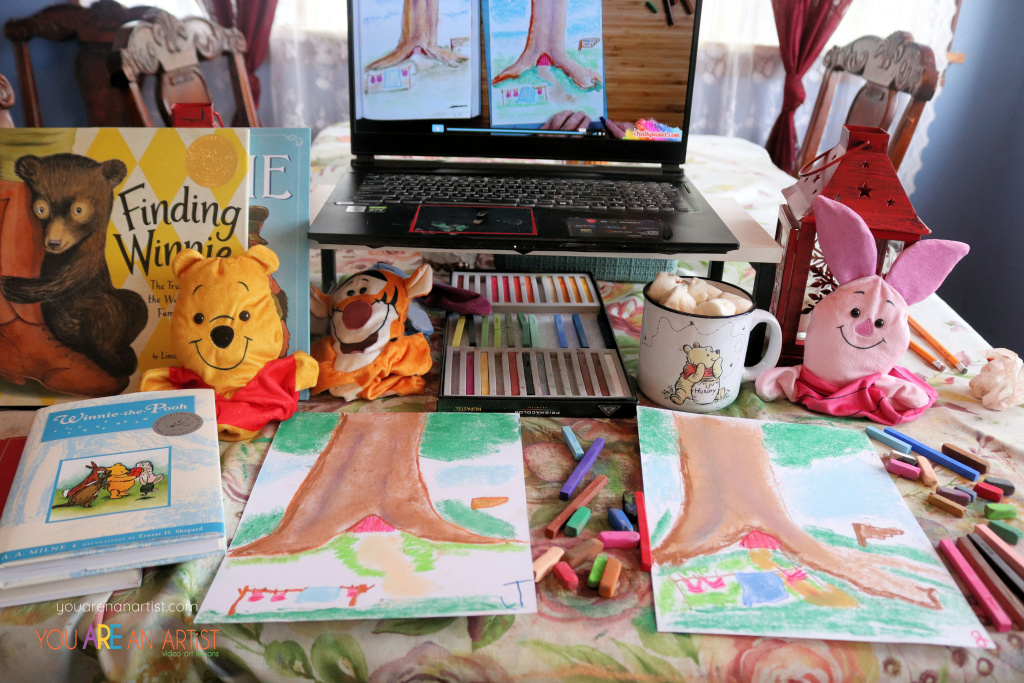 All the Winnie the Pooh fun with Hundred Acre Wood Homechool Lessons, literature writing prompts and art lessons.