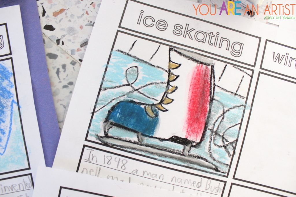 Ice skating art lesson for your homeschool
