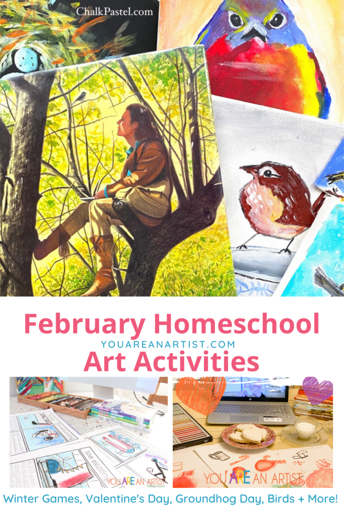 February homeschool art activities to help you celebrate each day and look forward to spring. Our favorites for homeschool families.