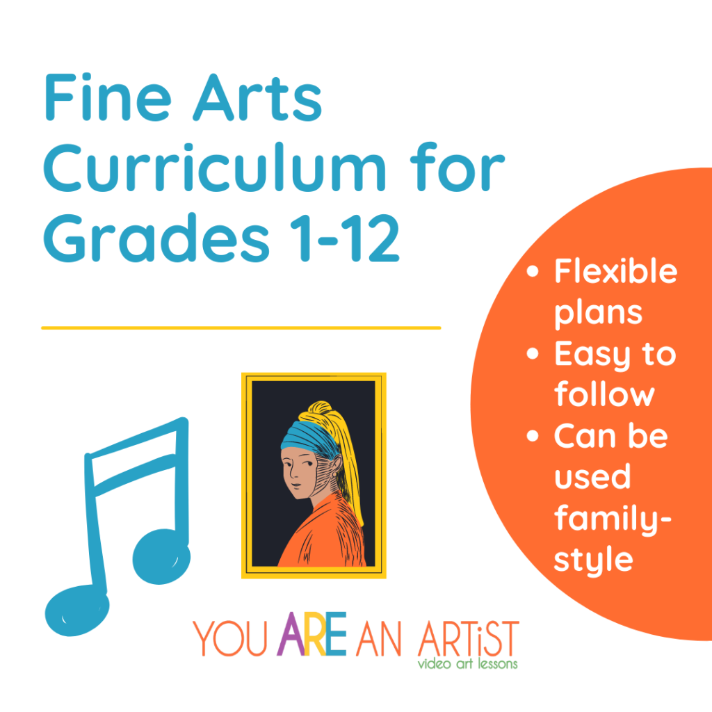 Homeschool music and art plans for grades 1-12.