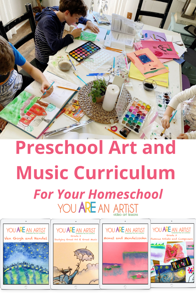 This preschool art and music curriculum for your homeschool has everything you need for an early love and appreciation of art and music.