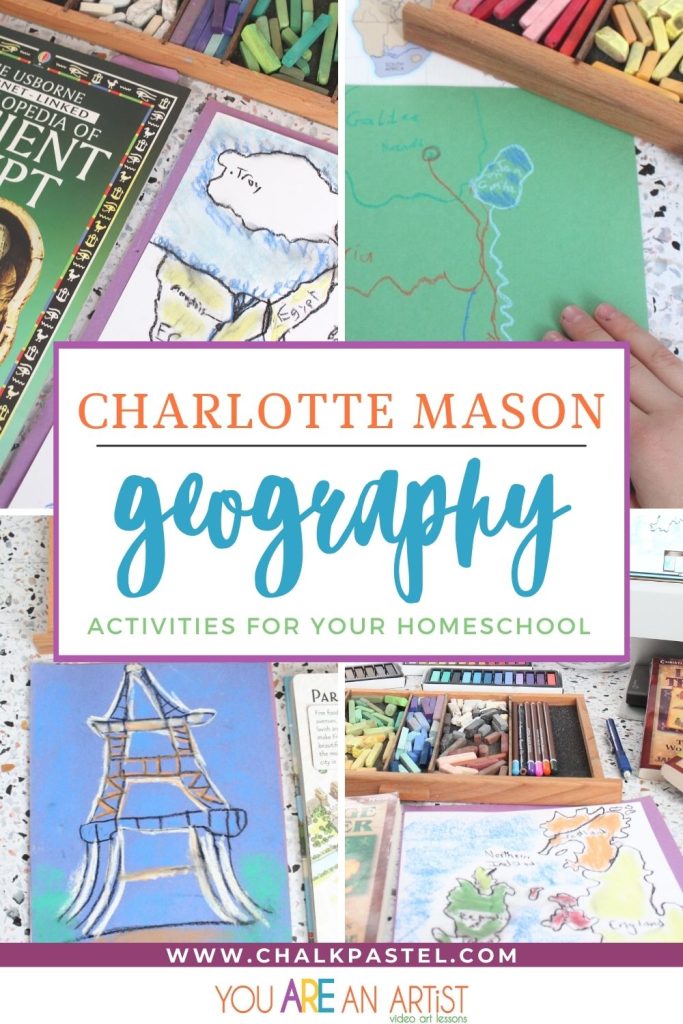 Enjoy these engaging Charlotte Mason geography activities for your homeschool. Map study, drawing, and discussion are vital to an understanding of history.